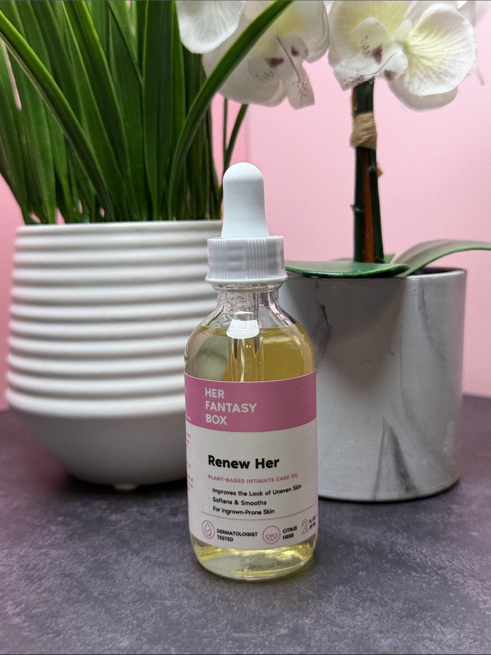 Renew Her Plant-Based Intimate Care Oil — Pink
